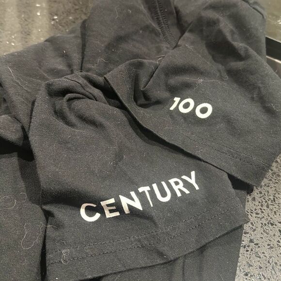 Peleton Logo Women’s Century Club Black Crew Neck T-Shirt Size Small - Picture 5 of 8